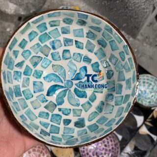 Turquoise Mosaic Coconut Bowl Direct Factory Wholesale
