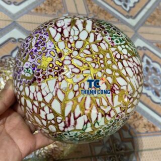 Wholesale Gold & White Eggshell Mosaic Coconut Bowls – TCMCB 8655W